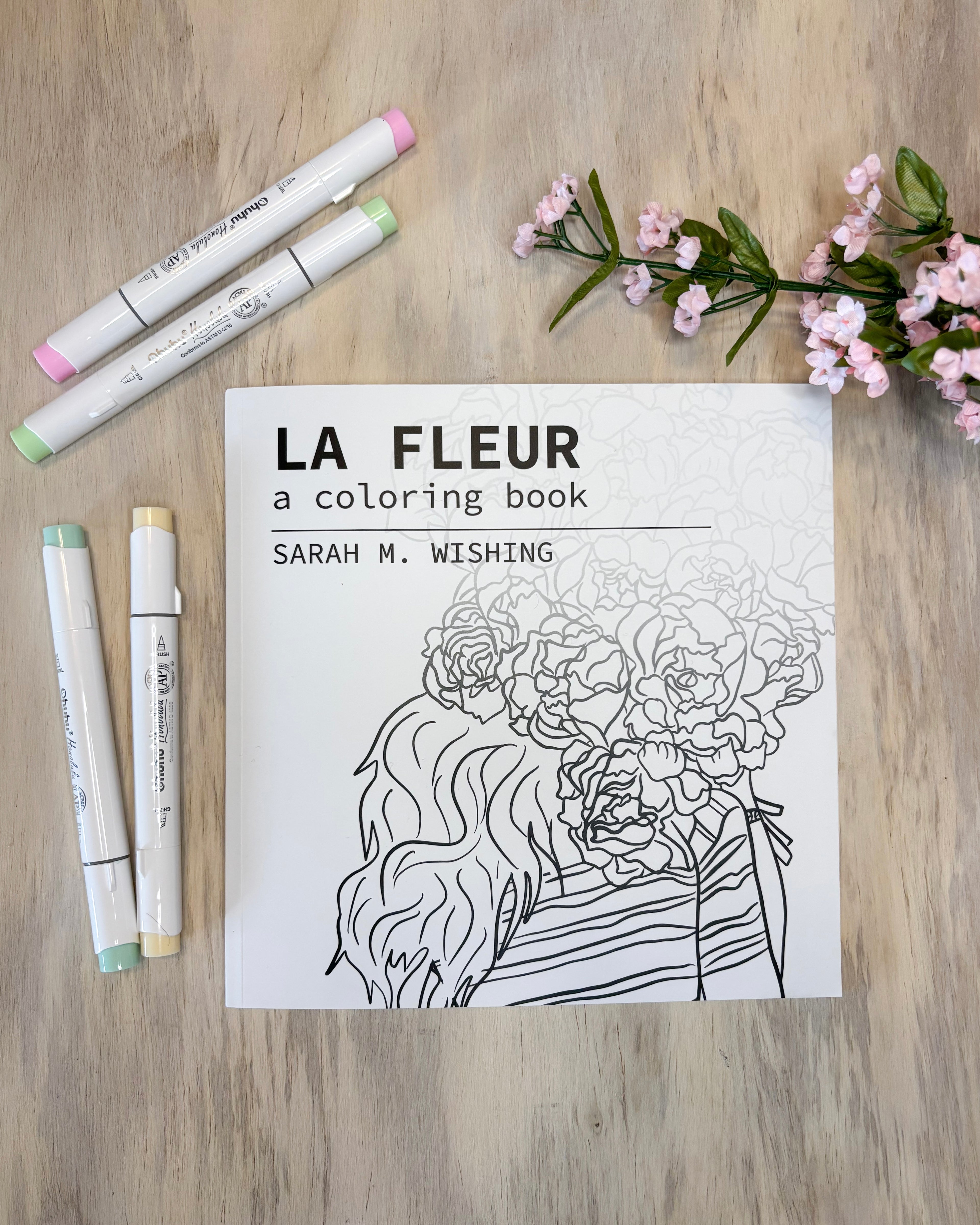 La Fleur - A Coloring Book by Sarah M Wishing