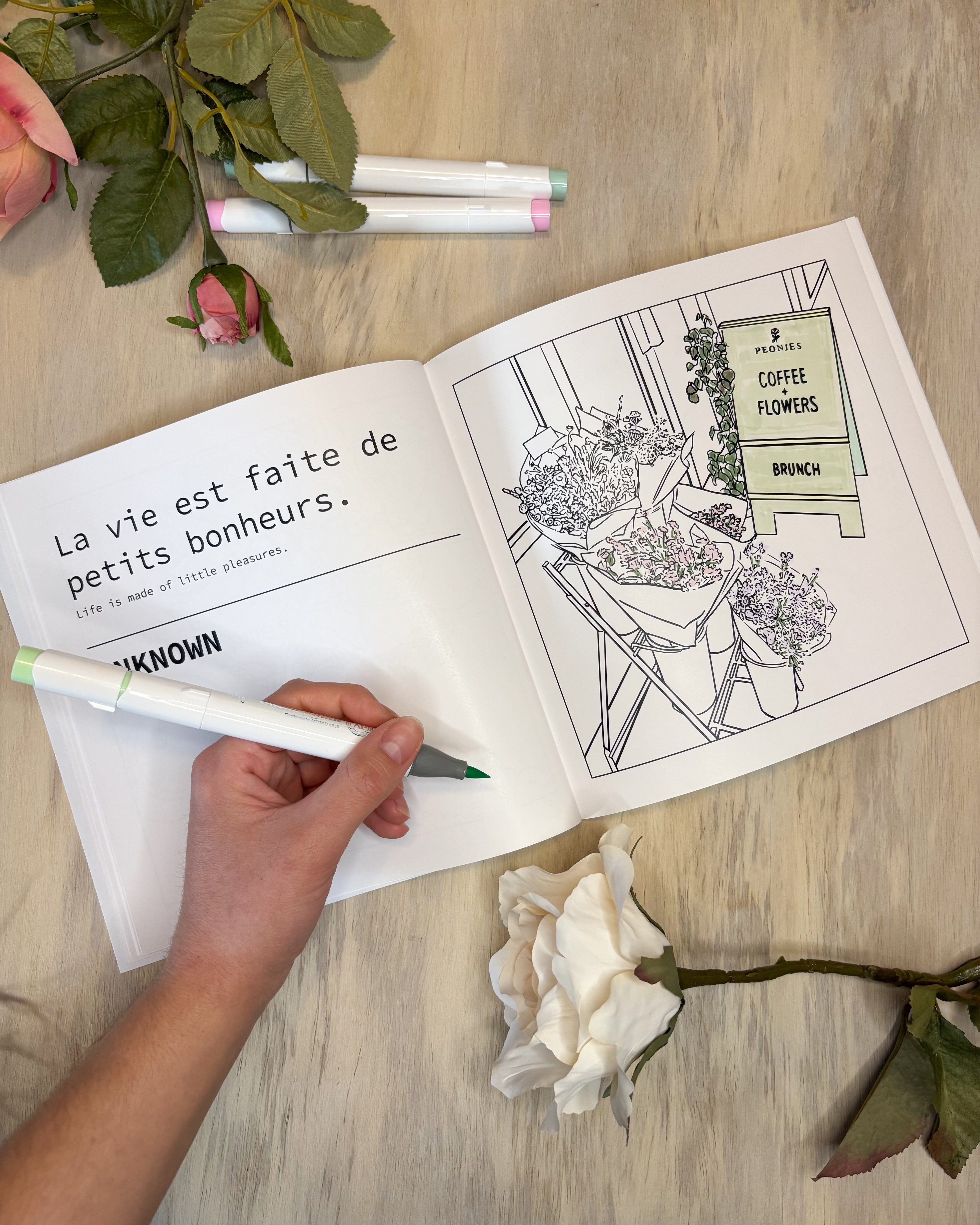 La Fleur - A Coloring Book by Sarah M Wishing