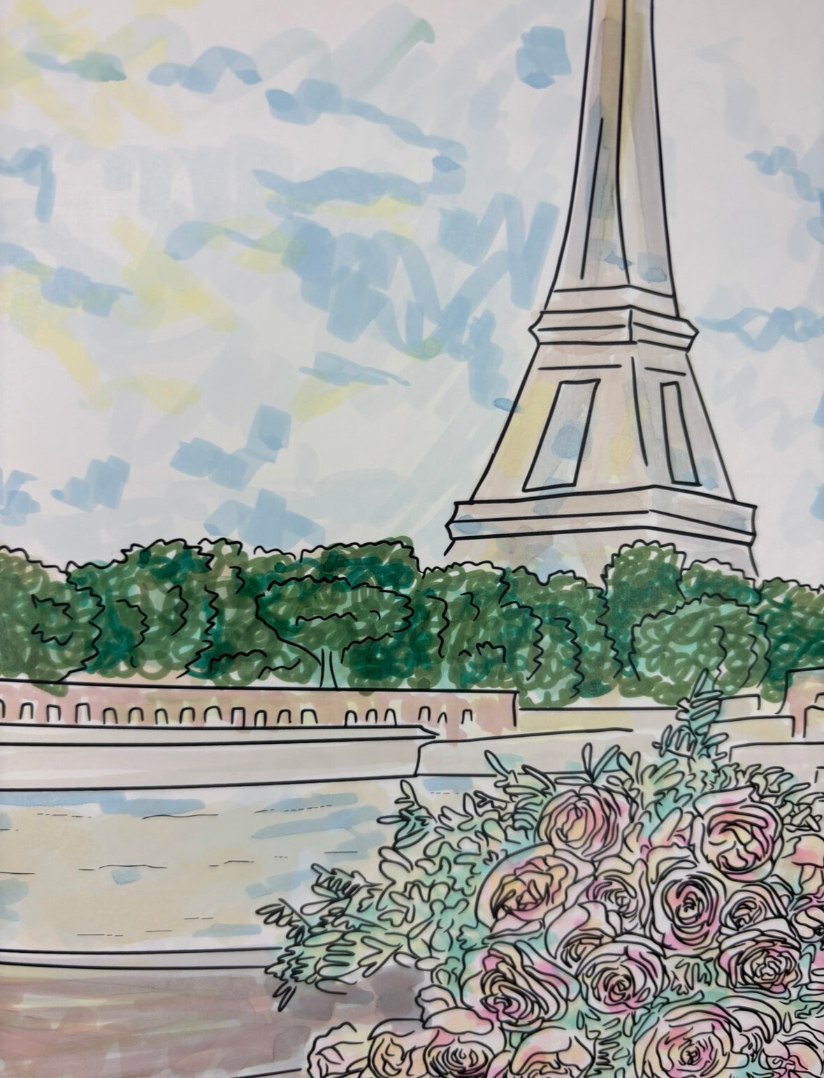 La Fleur - A Coloring Book by Sarah M Wishing