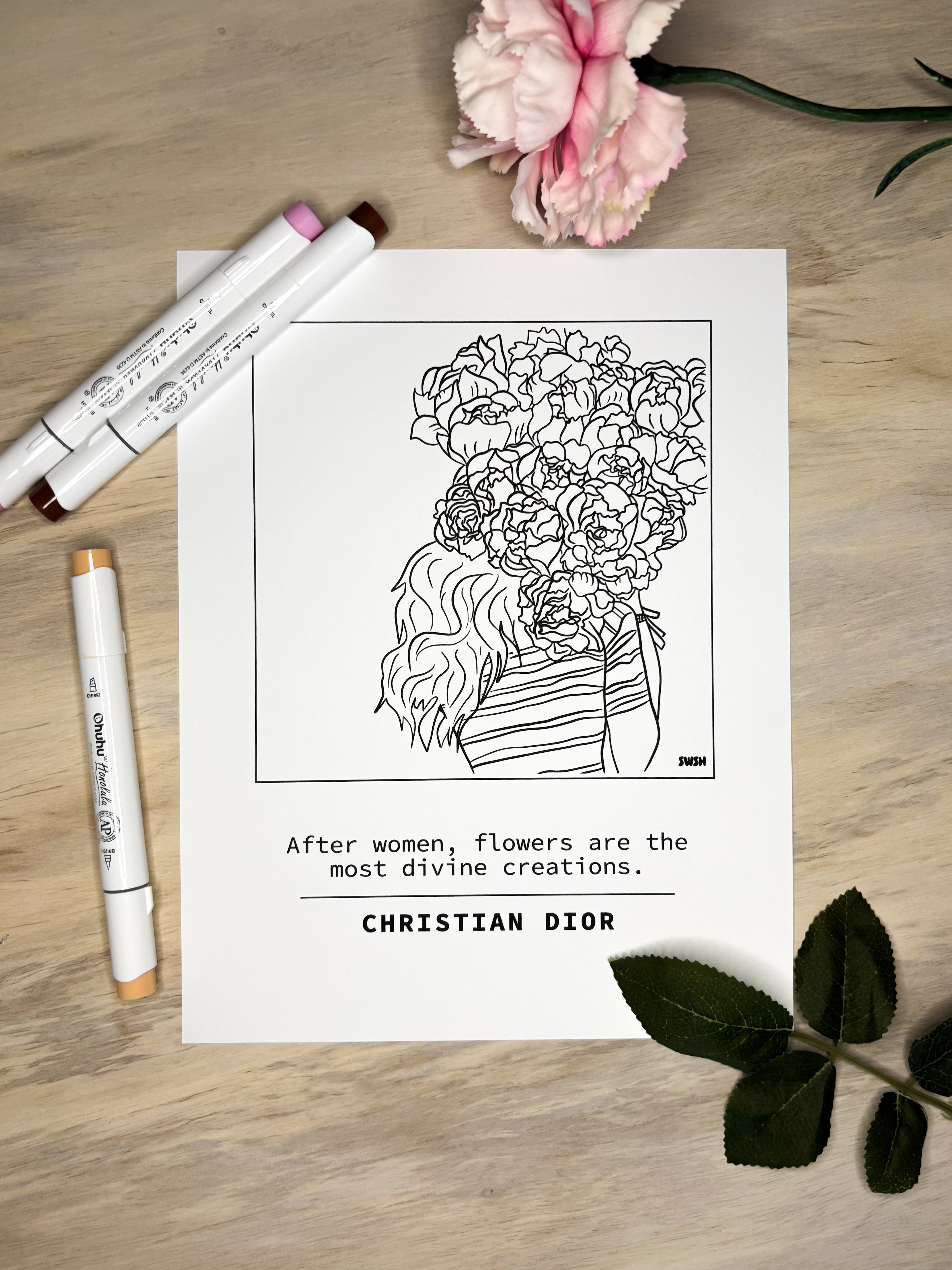 La Fleur - Free Downloadable Coloring Page